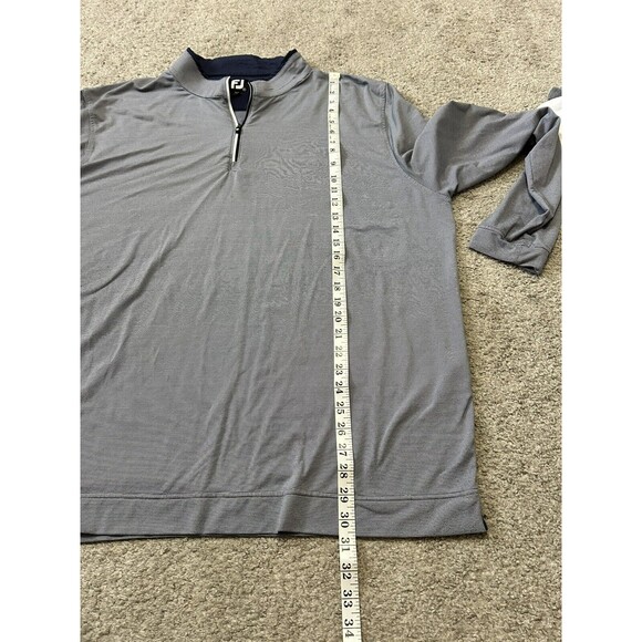Footjoy 1/4 Zip Pullover Mens 2XL Navy Long Sleeve Performance Golf Activewear - Picture 5 of 6